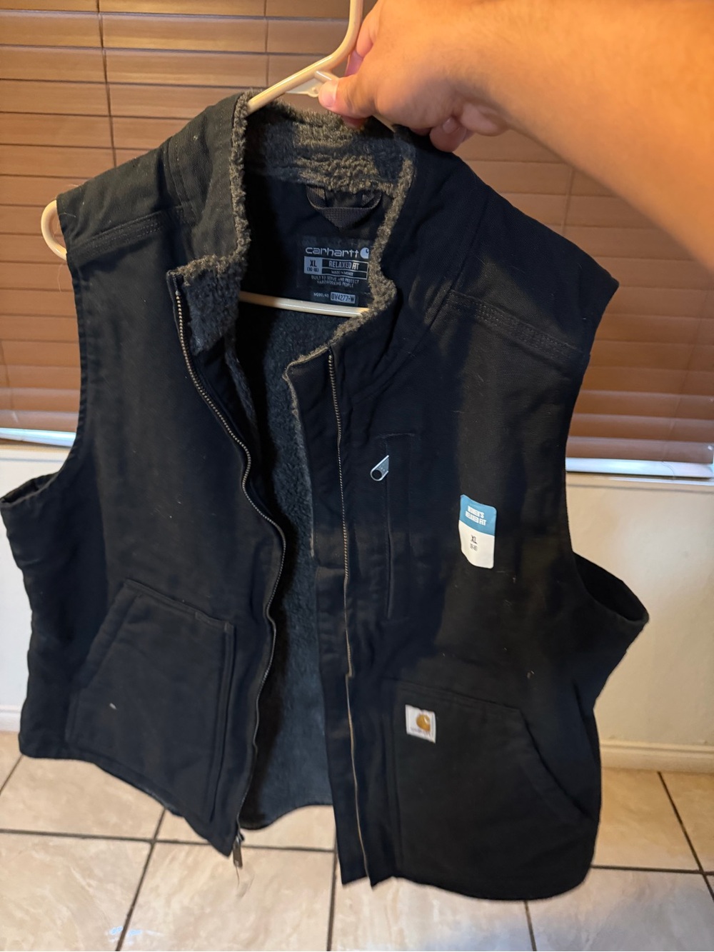 Carhartt women’s Black Sherpa-Lined Work Vest